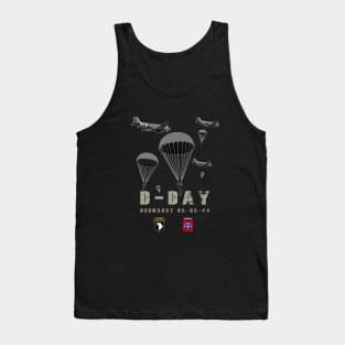 USA Paratroopers D-Day WWII Normandy 82nd 101nd Airborne Tank Top